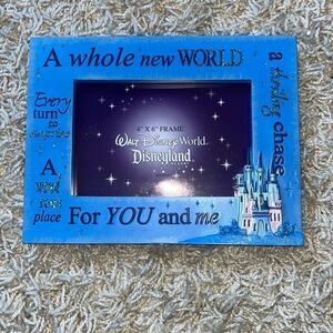 NIB Disney Parks Walt Disney World A Whole New World Picture Frame 4x6